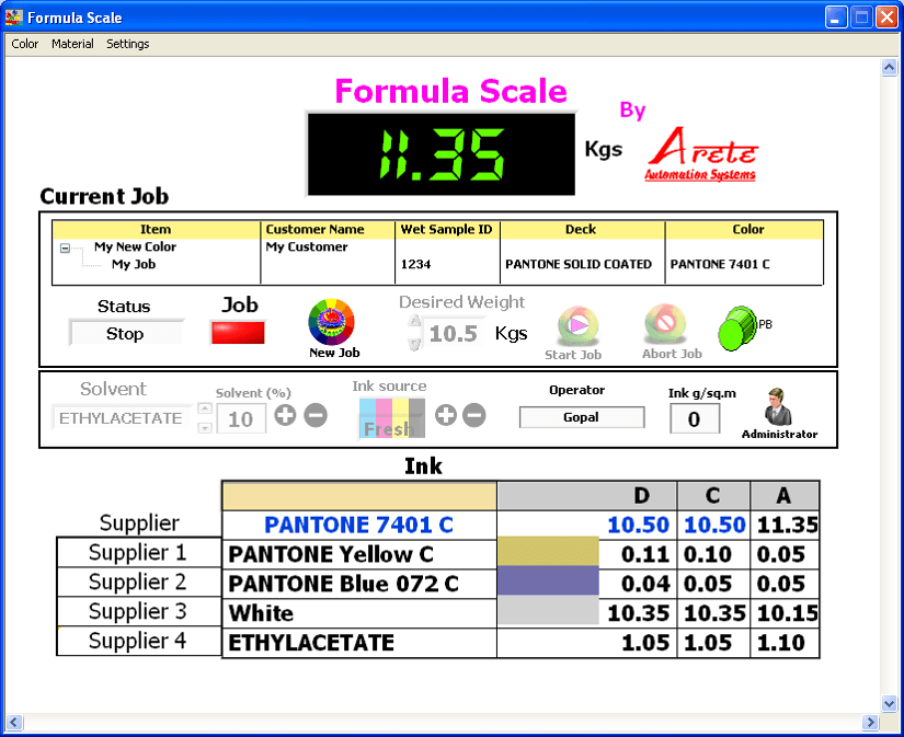 user interface
